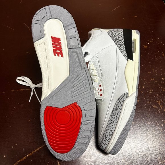 Nike Mens White Cement Re-imagined Air Jordan 3 DN3707-100 Athletic Shoes Sz 17 main image 5